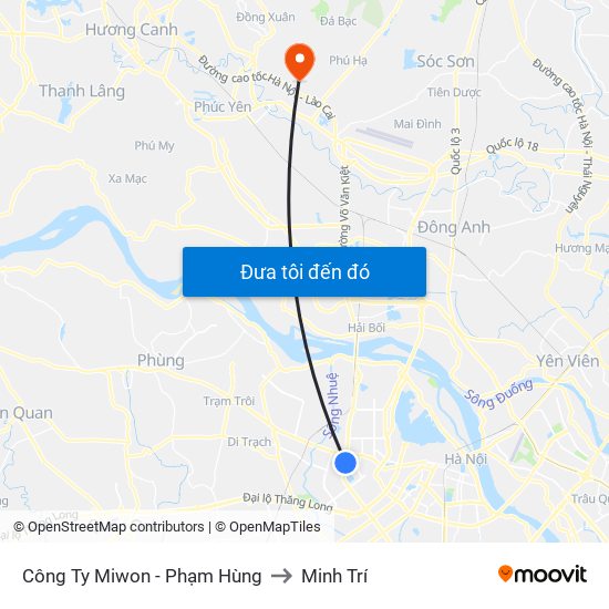 Bệnh Viện Đa Khoa Y Học Cổ Truyền - 6 Phạm Hùng to Minh Trí map