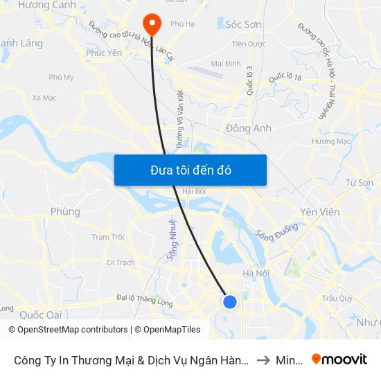 Công Ty In Thương Mại & Dịch Vụ Ngân Hàng - Số 10 Chùa Bộc to Minh Trí map