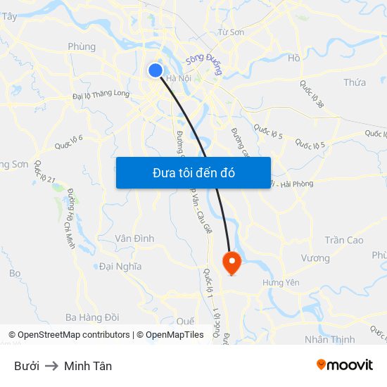 Bưởi to Minh Tân map