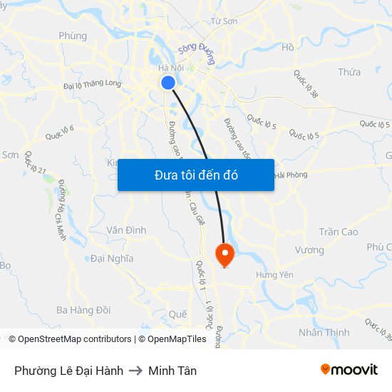 Phường Lê Đại Hành to Minh Tân map