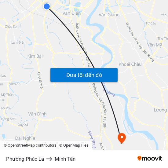 Phường Phúc La to Minh Tân map