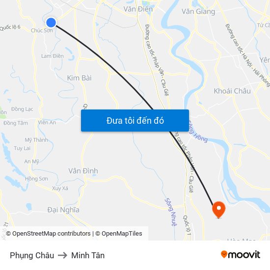 Phụng Châu to Minh Tân map