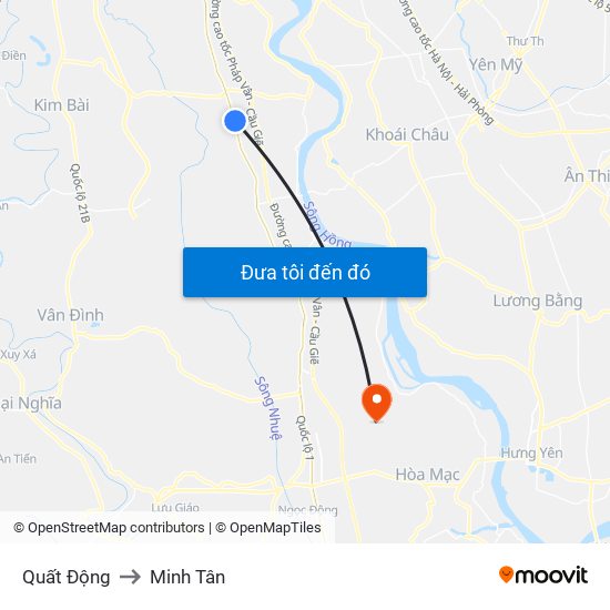 Quất Động to Minh Tân map