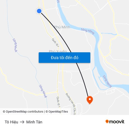 Tô Hiệu to Minh Tân map