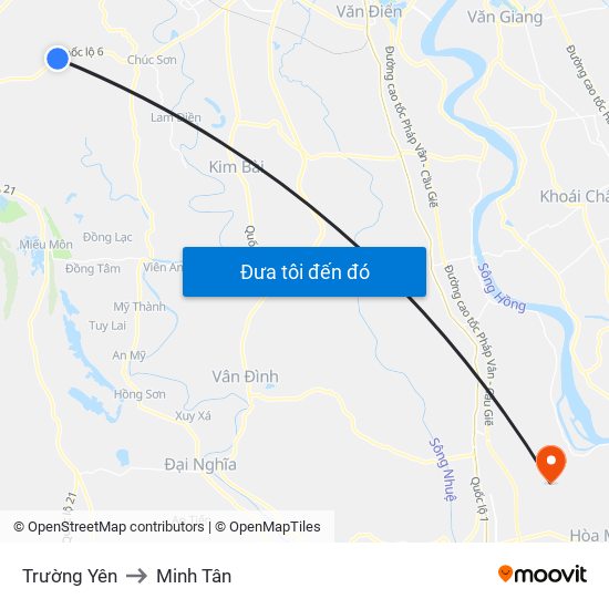 Trường Yên to Minh Tân map