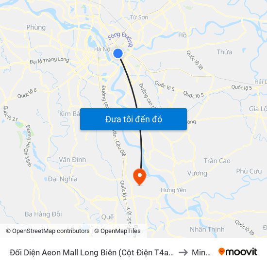 Đối Diện Aeon Mall Long Biên (Cột Điện T4a/2a-B Đường Cổ Linh) to Minh Tân map
