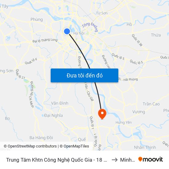 Trung Tâm Khtn Công Nghệ Quốc Gia - 18 Hoàng Quốc Việt to Minh Tân map