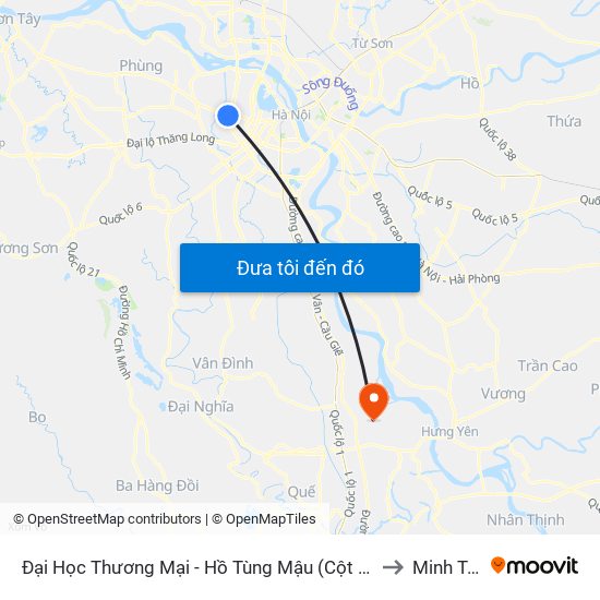 Đại Học Thương Mại - Hồ Tùng Mậu (Cột Sau) to Minh Tân map