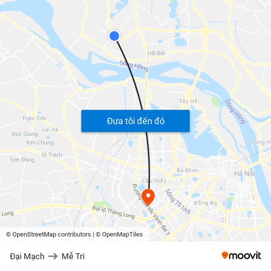 Đại Mạch to Mễ Trì map