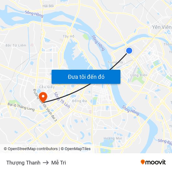 Thượng Thanh to Mễ Trì map