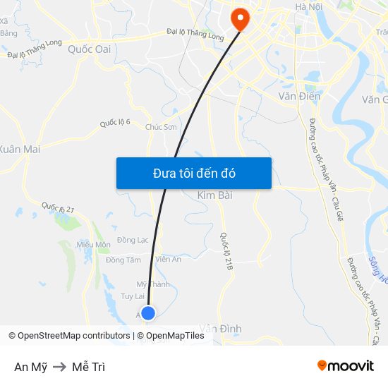 An Mỹ to Mễ Trì map