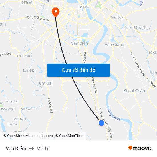 Vạn Điểm to Mễ Trì map