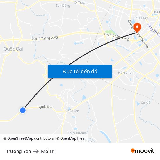 Trường Yên to Mễ Trì map