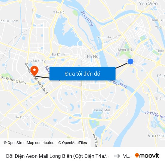 Đối Diện Aeon Mall Long Biên (Cột Điện T4a/2a-B Đường Cổ Linh) to Mễ Trì map