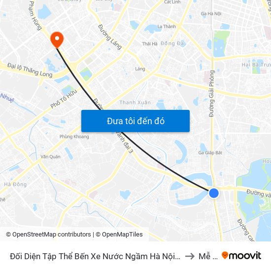 Đối Diện Tập Thể Bến Xe Nước Ngầm Hà Nội - Ngọc Hồi to Mễ Trì map