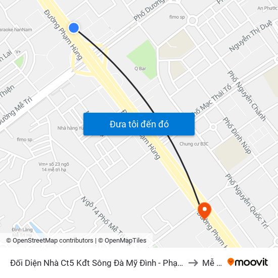 Đối Diện Nhà Ct5 Kđt Sông Đà Mỹ Đình - Phạm Hùng to Mễ Trì map