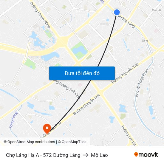 Chợ Láng Hạ A - 572 Đường Láng to Mộ Lao map