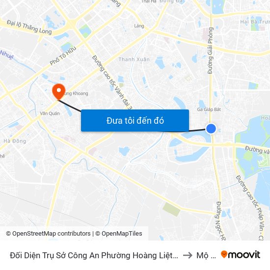 Đối Diện Trụ Sở Công An Phường Hoàng Liệt- 1277 Giải Phóng to Mộ Lao map