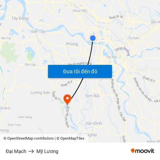 Đại Mạch to Mỹ Lương map