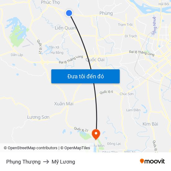 Phụng Thượng to Mỹ Lương map