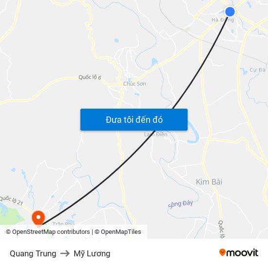 Quang Trung to Mỹ Lương map