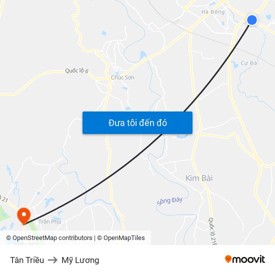 Tân Triều to Mỹ Lương map