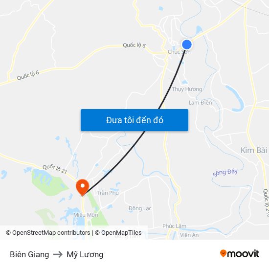 Biên Giang to Mỹ Lương map