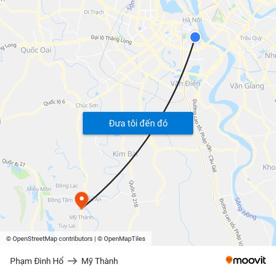 Phạm Đình Hổ to Mỹ Thành map