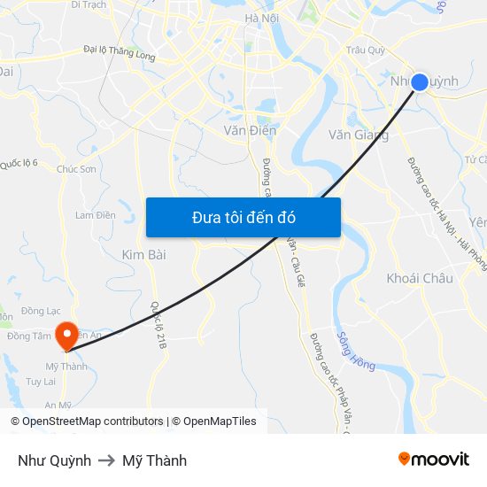 Như Quỳnh to Mỹ Thành map