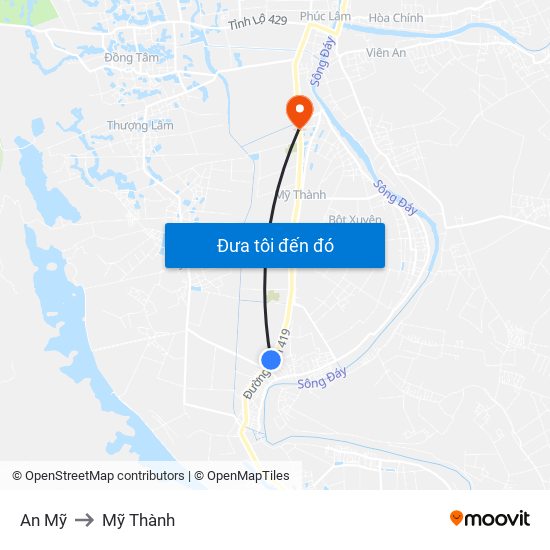 An Mỹ to Mỹ Thành map