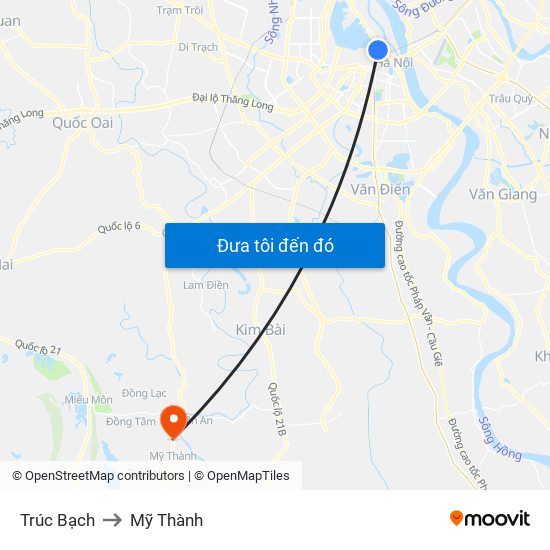 Trúc Bạch to Mỹ Thành map