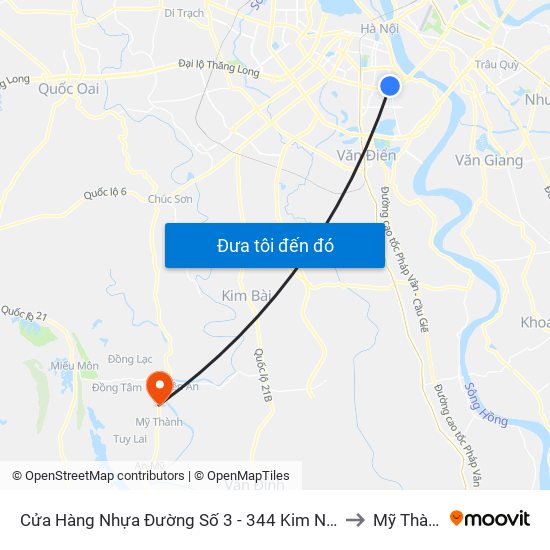 Cửa Hàng Nhựa Đường Số 3 - 344 Kim Ngưu to Mỹ Thành map