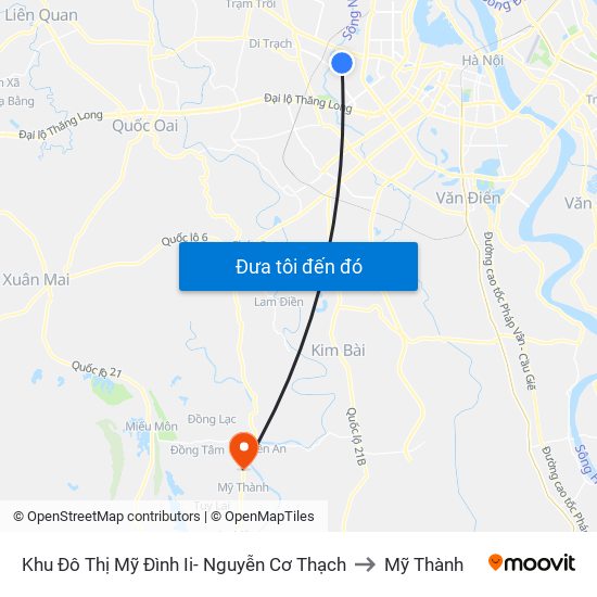 Khu Đô Thị Mỹ Đình Ii- Nguyễn Cơ Thạch to Mỹ Thành map