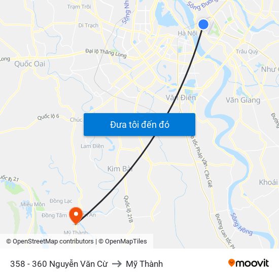 358 - 360 Nguyễn Văn Cừ to Mỹ Thành map