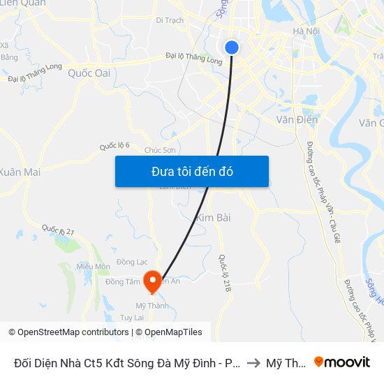 Đối Diện Nhà Ct5 Kđt Sông Đà Mỹ Đình - Phạm Hùng to Mỹ Thành map