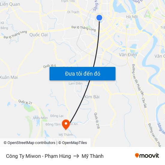 Bệnh Viện Đa Khoa Y Học Cổ Truyền - 6 Phạm Hùng to Mỹ Thành map