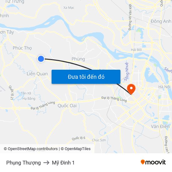 Phụng Thượng to Mỹ Đình 1 map