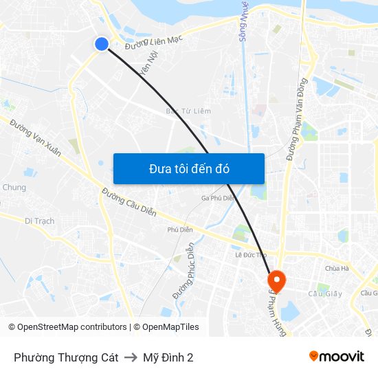 Phường Thượng Cát to Mỹ Đình 2 map