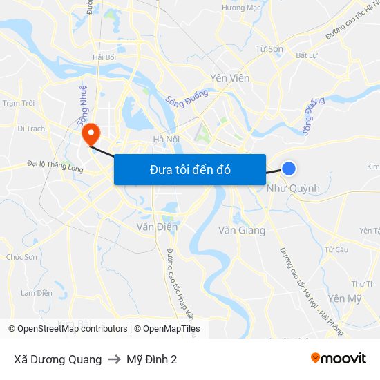 Xã Dương Quang to Mỹ Đình 2 map