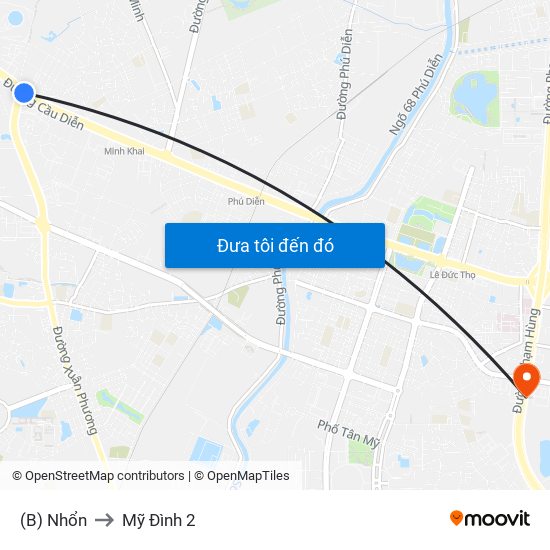 (B) Nhổn to Mỹ Đình 2 map