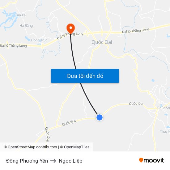 Đông Phương Yên to Ngọc Liệp map