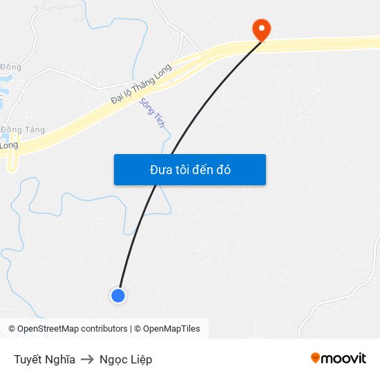 Tuyết Nghĩa to Ngọc Liệp map