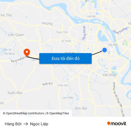 Hàng Bột to Ngọc Liệp map