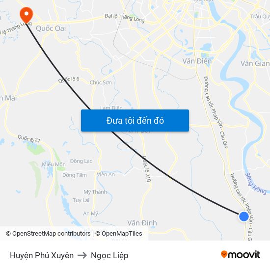 Huyện Phú Xuyên to Ngọc Liệp map