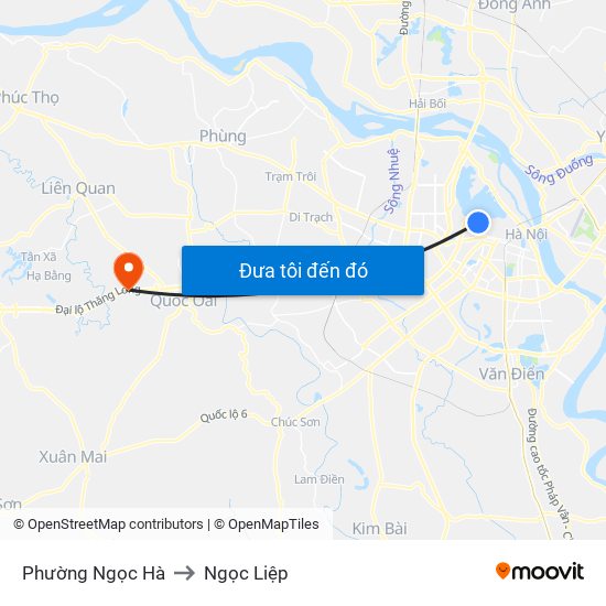 Phường Ngọc Hà to Ngọc Liệp map