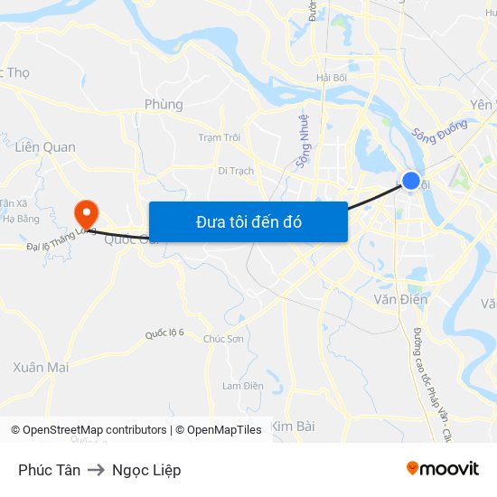 Phúc Tân to Ngọc Liệp map