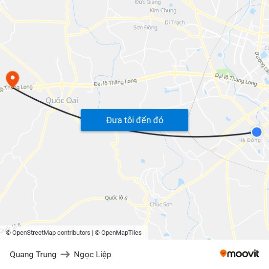 Quang Trung to Ngọc Liệp map