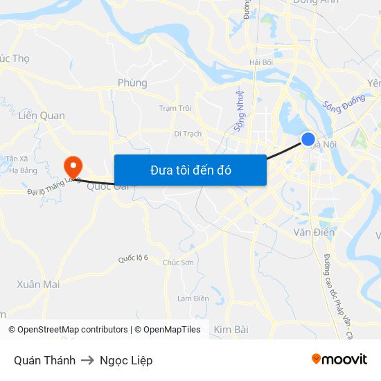 Quán Thánh to Ngọc Liệp map