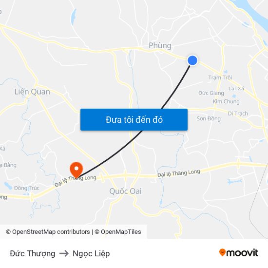 Đức Thượng to Ngọc Liệp map