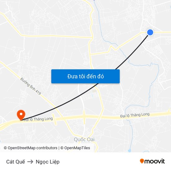 Cát Quế to Ngọc Liệp map